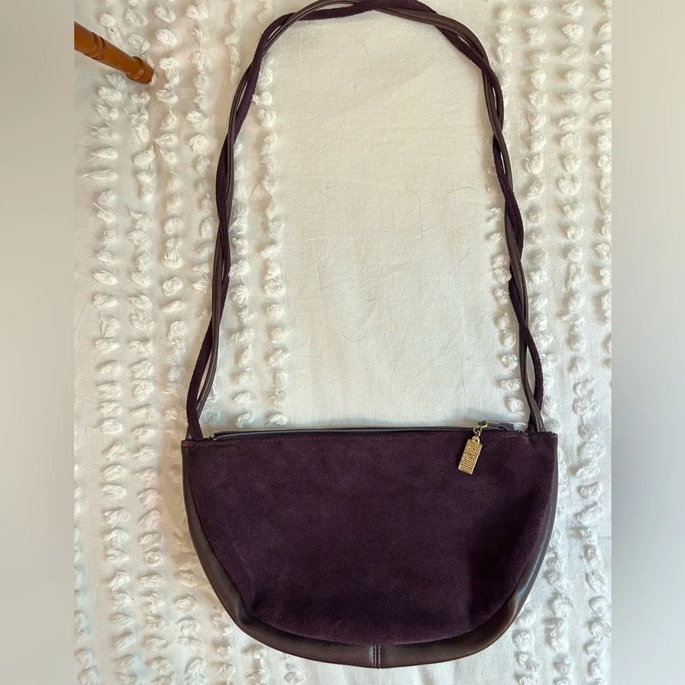 Vintage Margolin Suede Deep Purple Handbag - Picture 3 of 9